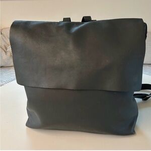 Eileen Fisher Grey Leather Backpack